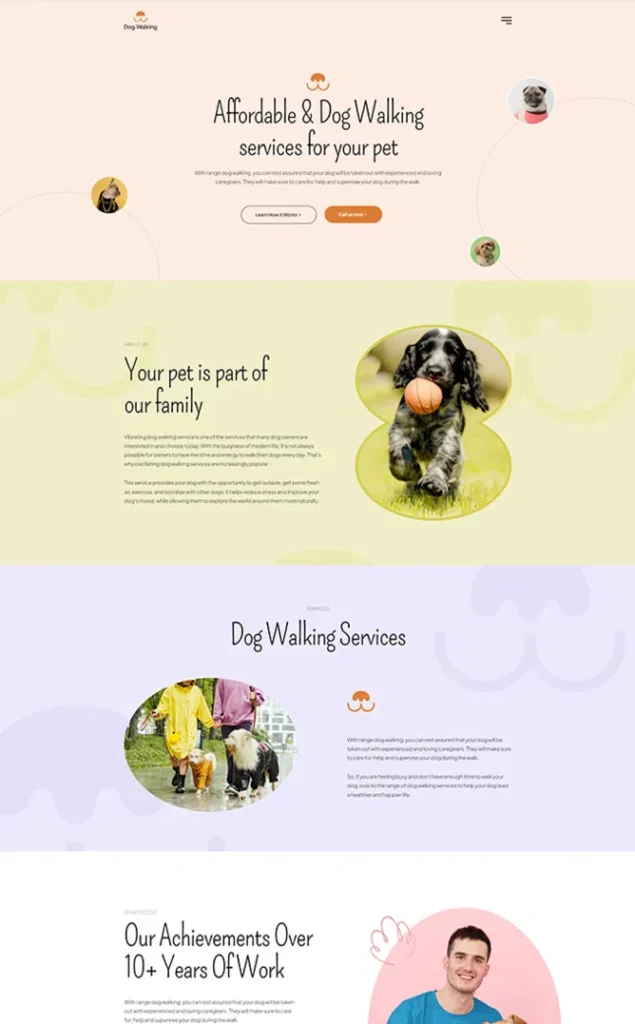 Modèle de site Services animaliers — WordPress par WPUltime