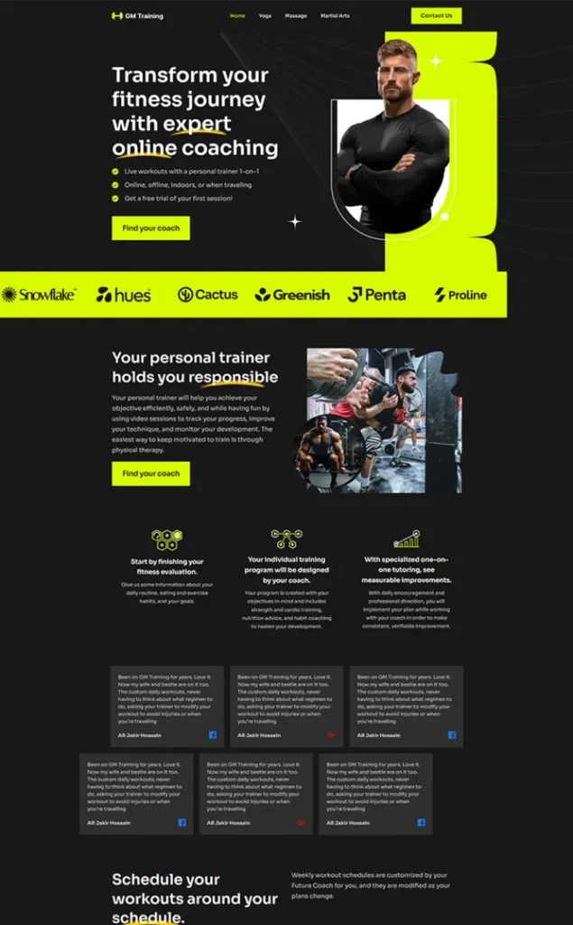 Modèle de site Salle de sport — WordPress par WPUltime