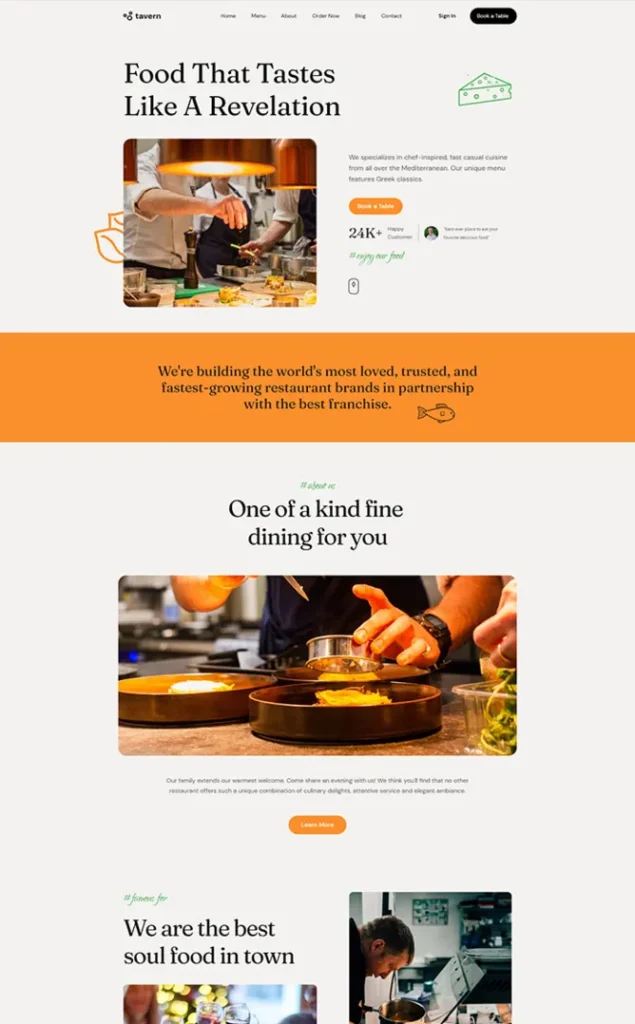 Modèle de site Restaurant — WordPress par WPUltime