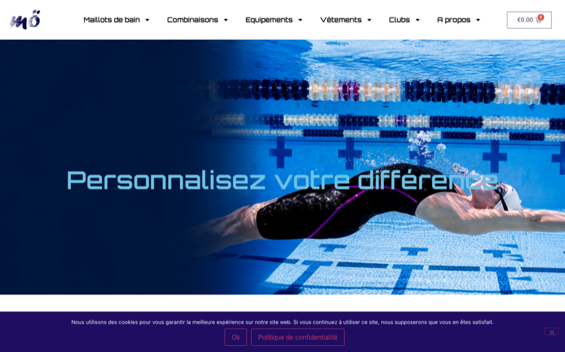 Site WordPress Moswimming créé par WPUltime