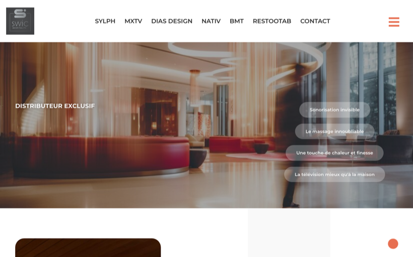 Site WordPress Swic Hospitality créé par WPUltime